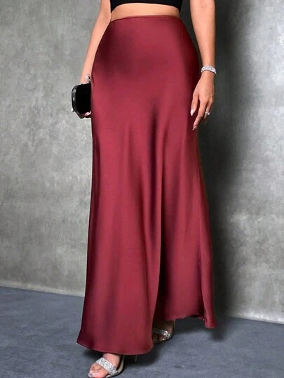 Theresia | Women's Elegant Shiny Skirt | Maxi