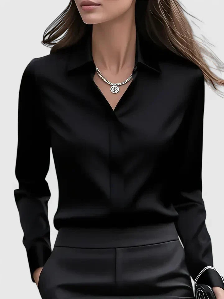 Hazel | Camisa abotonada con tapeta oculta