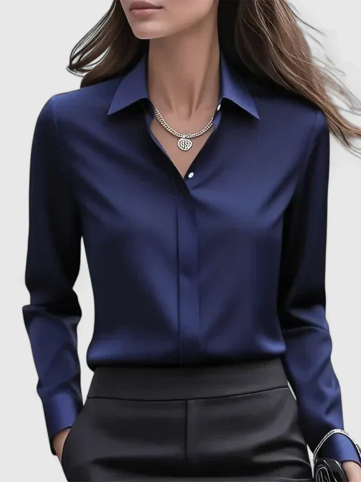 Hazel | Camisa abotonada con tapeta oculta