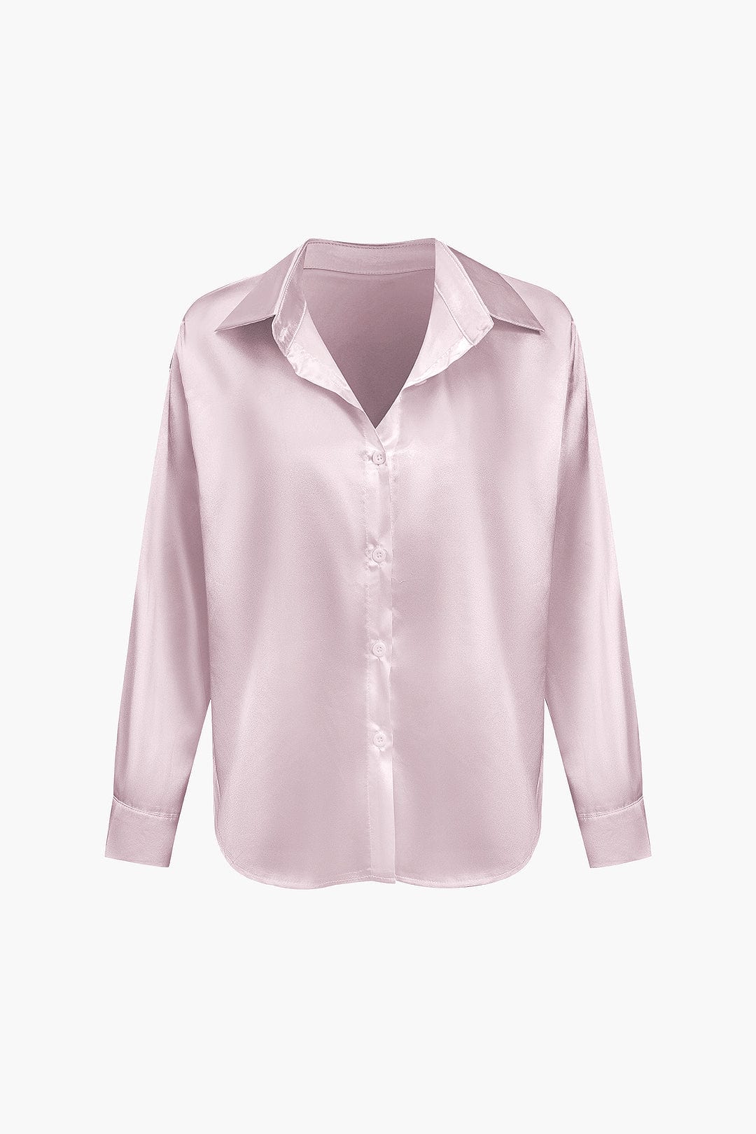 Damen Geknöpft Lang Bluse