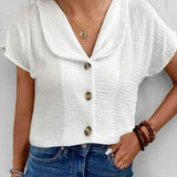Allisson | Damen Stilvoll Elegant Bluse | Kurzarm