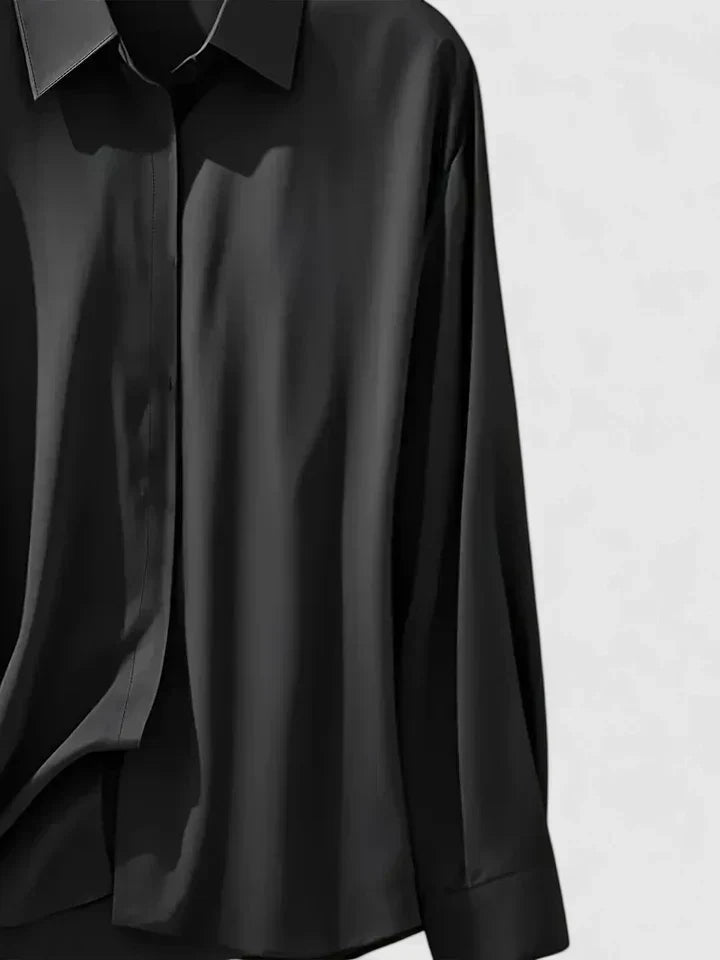 Hazel | Camisa abotonada con tapeta oculta