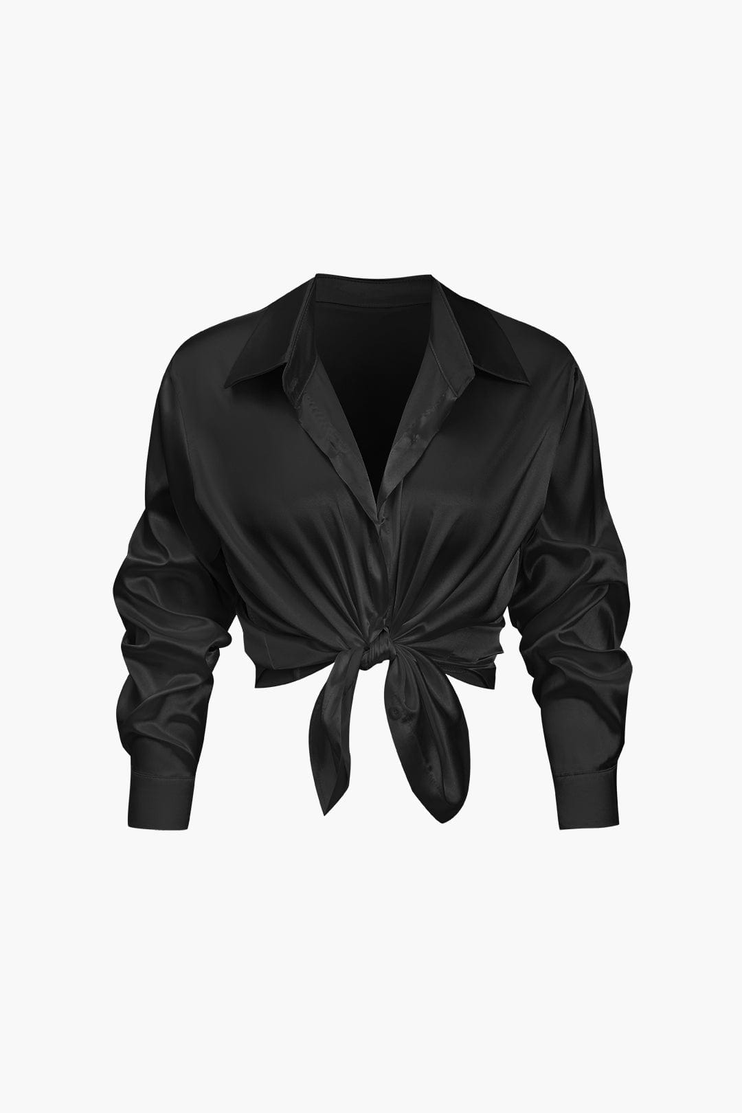 Damen Geknöpft Lang Bluse