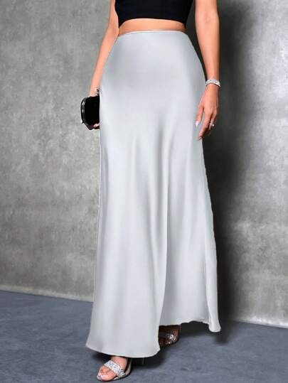 Theresia | Women's Elegant Shiny Skirt | Maxi