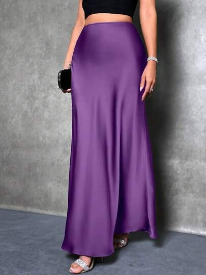 Theresia | Women's Elegant Shiny Skirt | Maxi