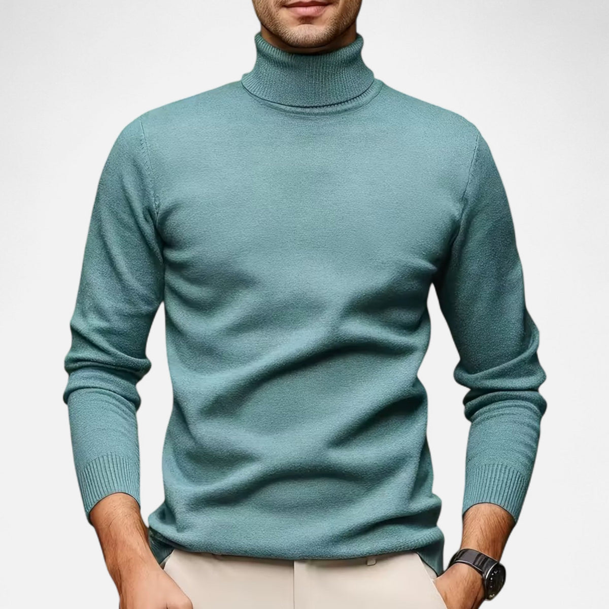 Herren Strick Rollkragenpullover