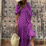 Berthilde | Robe d'été vintage pour femme | Maxi