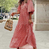 Berthilde | Robe d'été vintage pour femme | Maxi