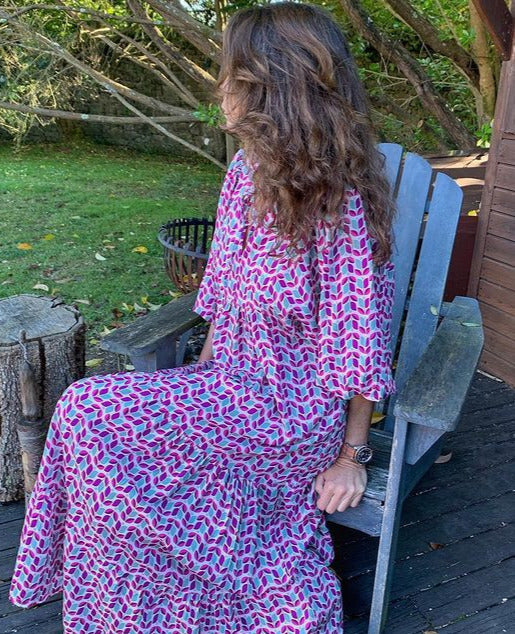 Berthilde | Robe d'été vintage pour femme | Maxi