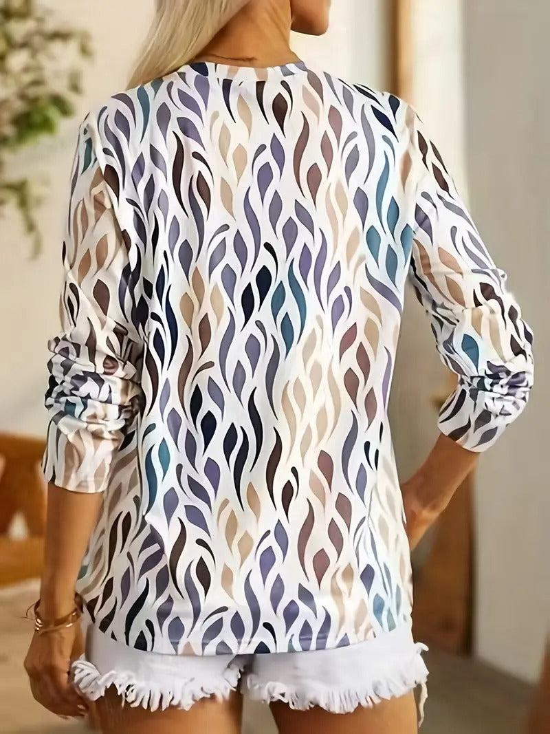 Warda | Damen Elegantes Top | Langarm