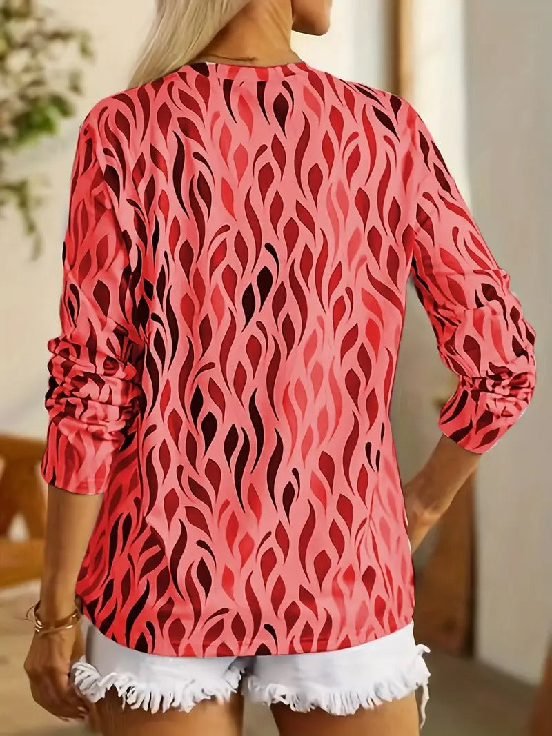 Warda | Damen Elegantes Top | Langarm