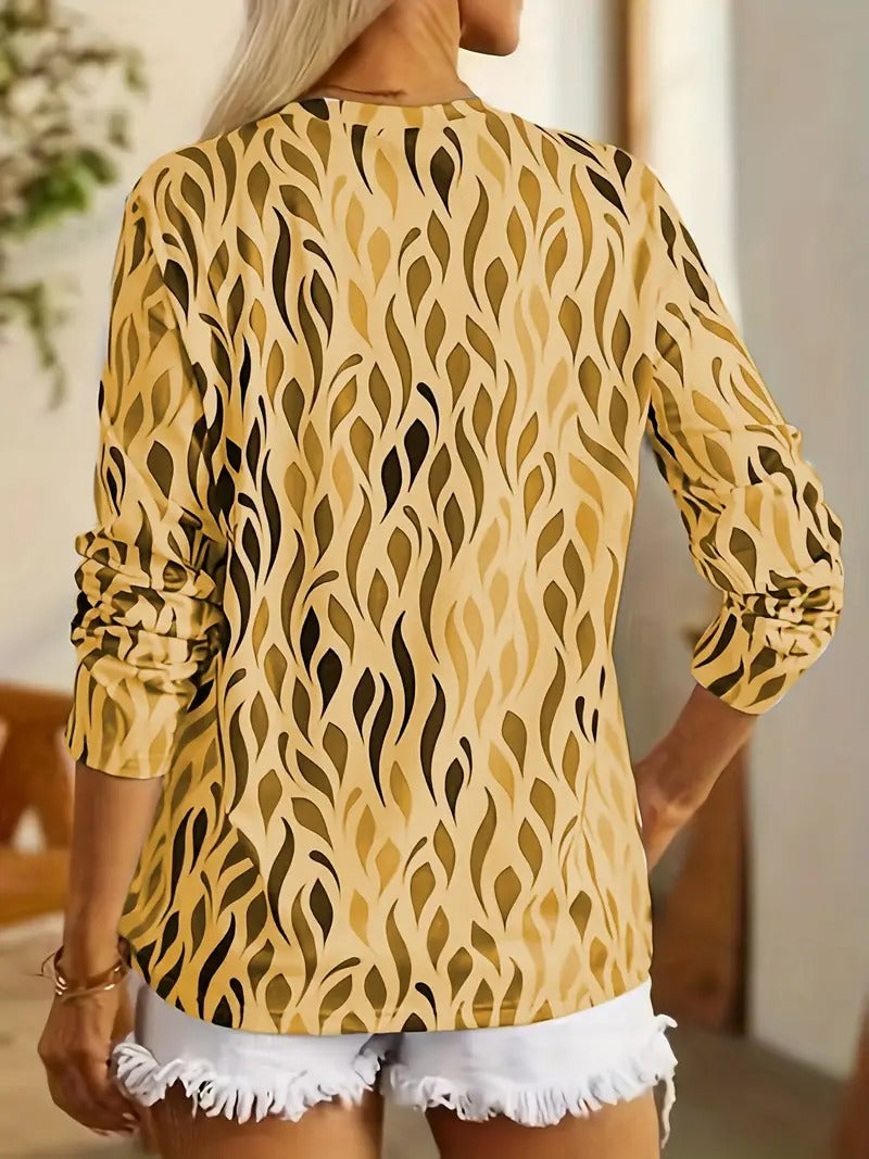 Warda | Damen Elegantes Top | Langarm